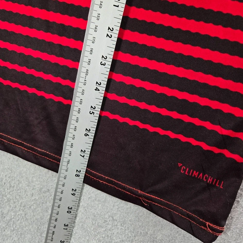 Manchester United Men Activewear Shirt XS Red Striped Adidas Lukaku 9 Climachill
